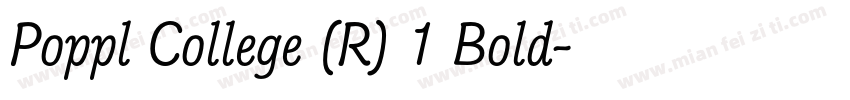 Poppl College (R) 1 Bold字体转换